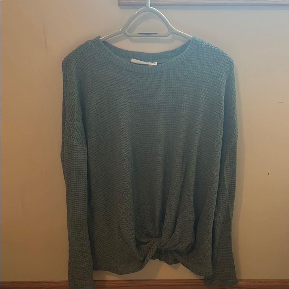 Lush Green Crew Neck Sweater